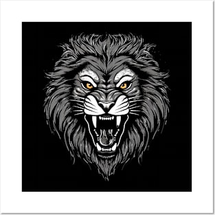 Lion Face Posters and Art